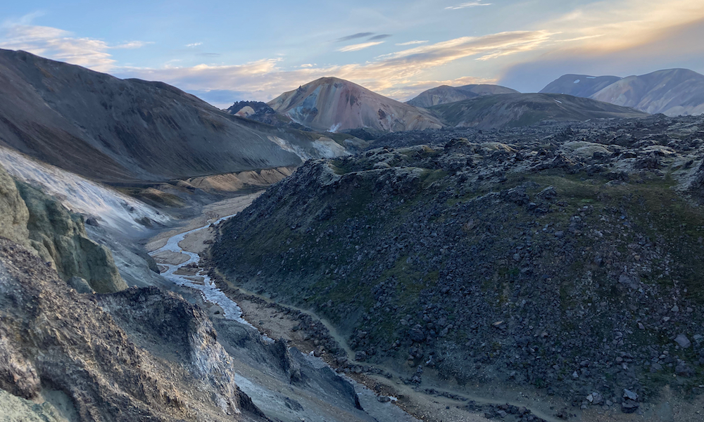 Evening hike at Landmannalaugar